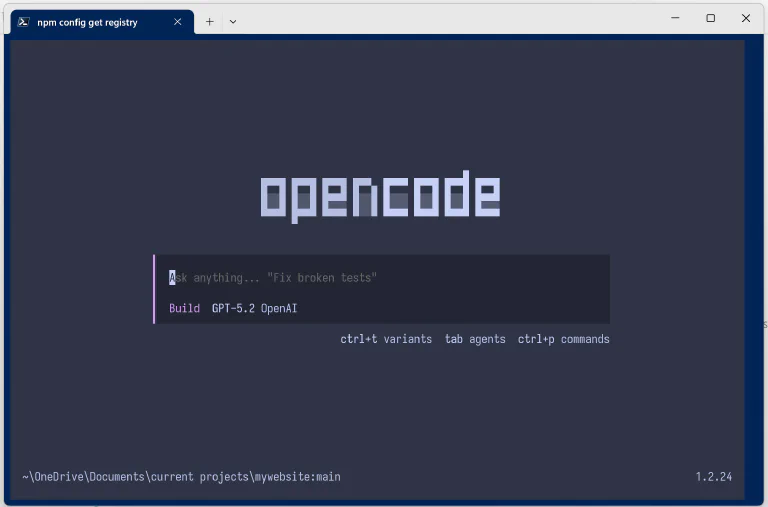 opencode TUI